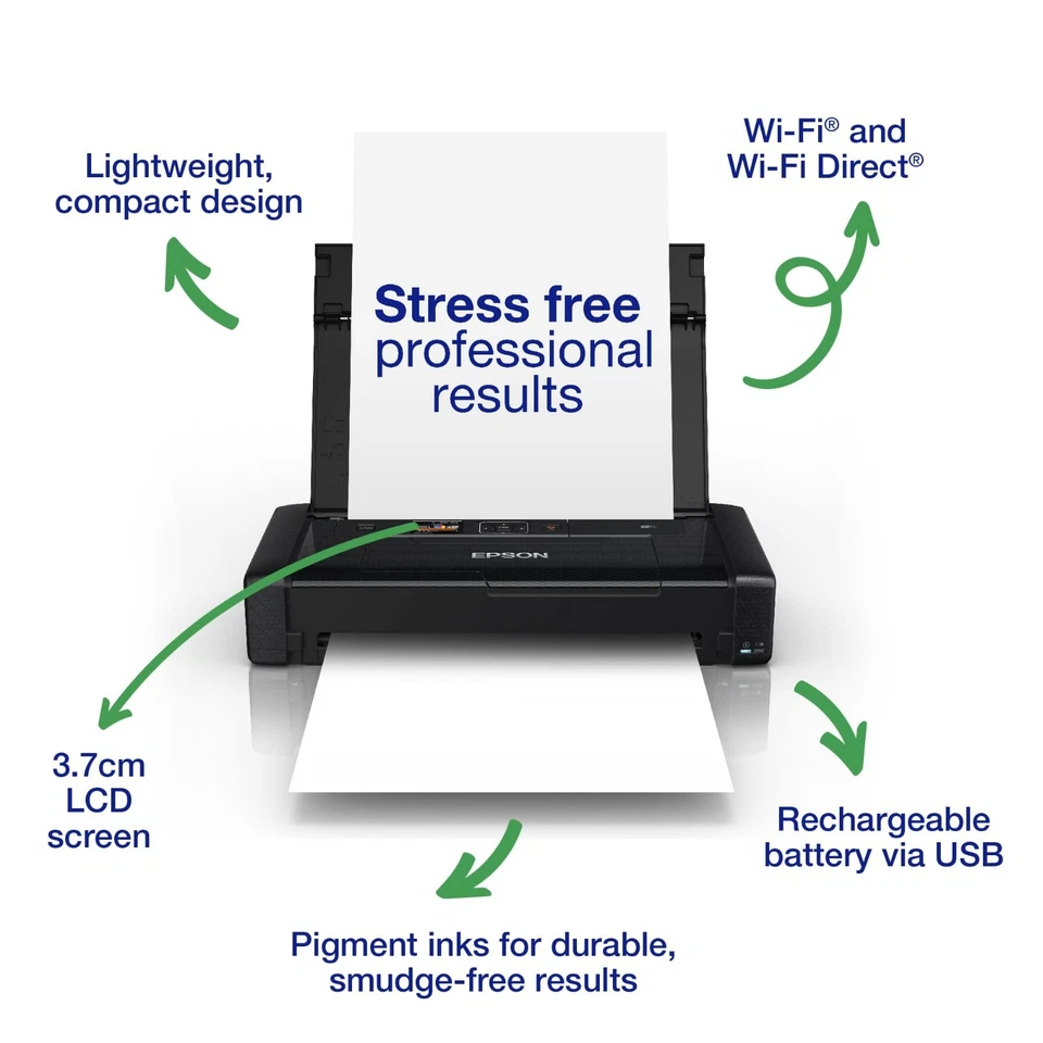 Epson WorkForce WF-110W Inkjet Mobile Printer - Image 2 of 4