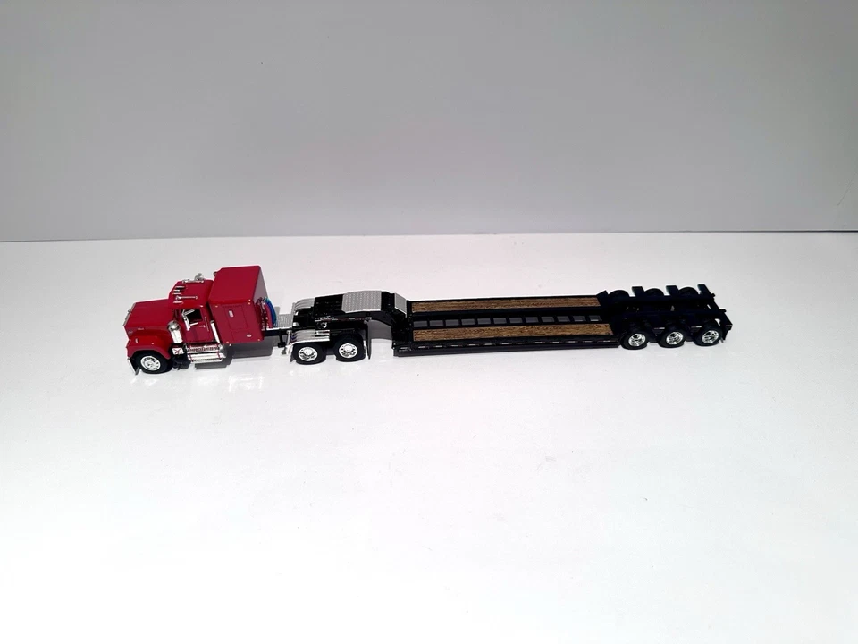 First Gear Mack Super-Liner Red with Lowboy Trailer 1/64 Scale - Image 2 of 4