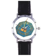 SUNDIAL WATCH: TIME, HOROLOGY, SKY, GNOMON, SHADOW, SUN, RARE COLLECTIBLE!