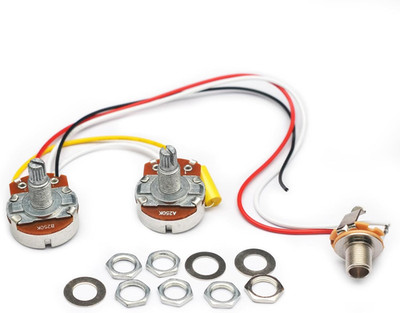 PB Bass Wiring Harness Prewired Kit for Precision Bass Guitar Big 250K Pots 1 Vo