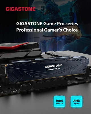 DDR4 RAM] GIGASTONE Game PRO 16GB Kit (2x8GB) DDR4 3200MHz PC4
