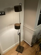 Lampada vintage anni 70 da terra ottone due faretti regolabili ottone marrone