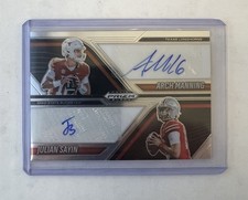2025 Prizm Black Arch Manning/Julian Sayin #18 Dual Auto Longhorns/Buckeyes