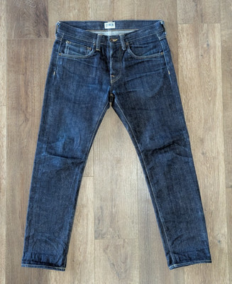 Edwin ED- 55 Relaxed Tapered Japanese Selvedge Blue Denim 33 Red Levis ED55