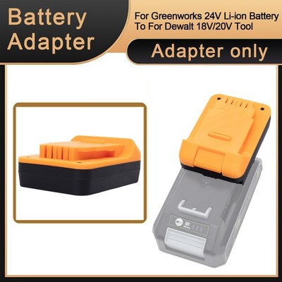Adapter For Greenworks 24V Li-Ion Battery To Fits For Dewalt 18V 20V Power Tools