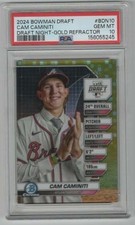 2024 Bowman Chrome Draft Night #BDN10 Cam Caminiti PSA 10 Gold Refractor /50