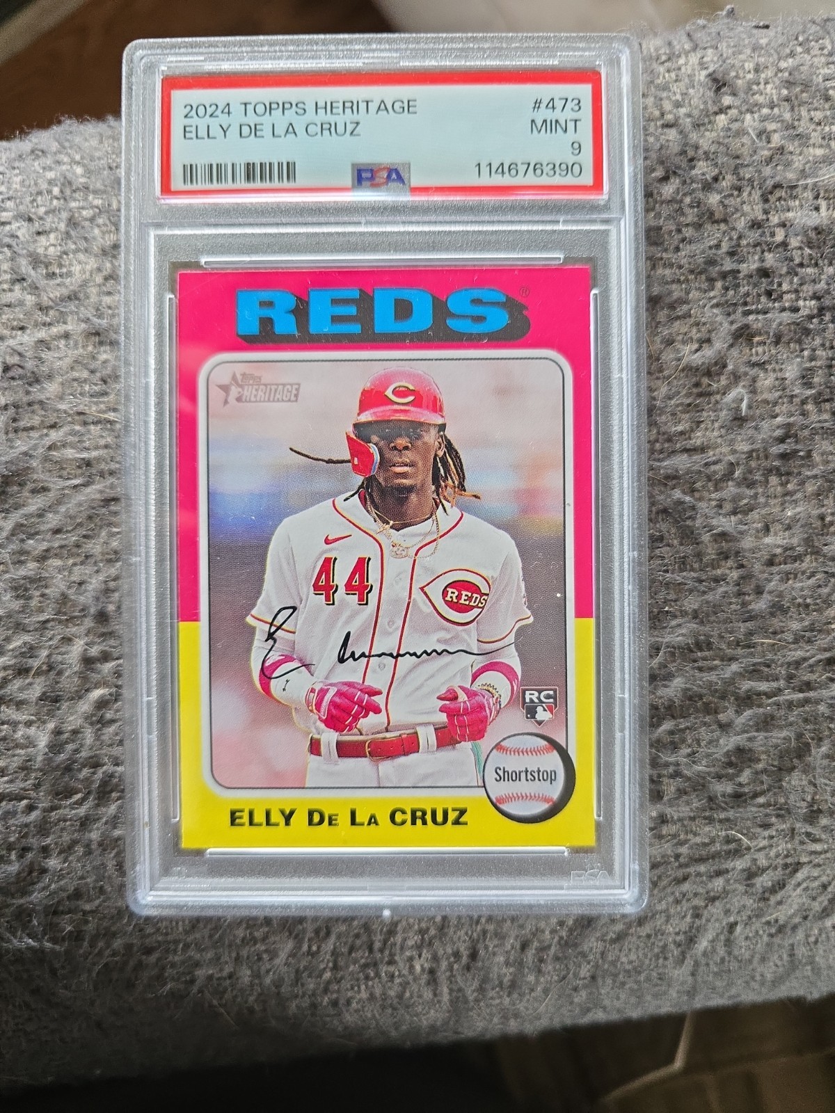2024 Topps Heritage Elly De La Cruz PSA Mint 9 view 1