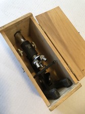 Vintage 1960's Student Microscope 'Palley Hypower' 100x 200x 300x in Wood Case