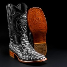 Men's VIPER Python Tribute Square Toe Cowboy Boot - Rustic Black