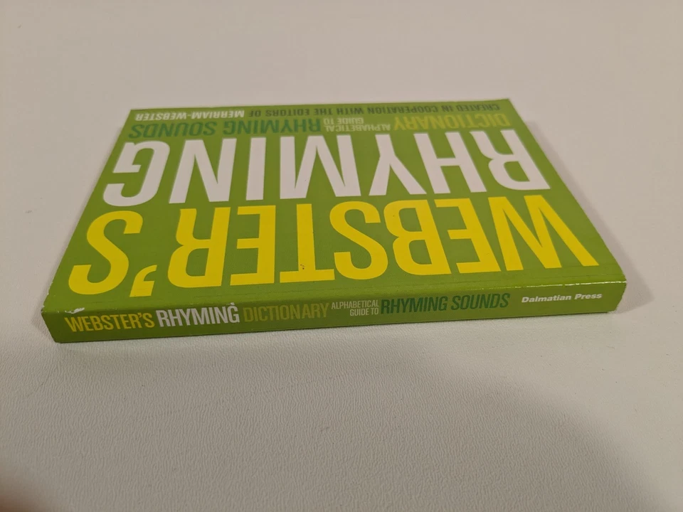Webster's Rhyming Dictionary by Merriam-Webster 2011 Green Paperback Book - Image 2 of 4