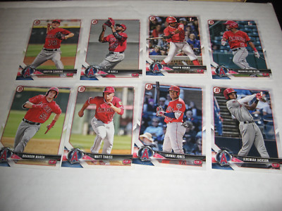 LA ANGELS 2018 Bowman Draft Team Set 8 JO ADELL Jordyn Adams JAHMAI JONES Thaiss