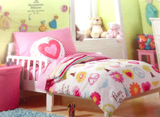 4pc Circo Peace Girl Collection Toddler Bed Set includes comforter  sheet set 