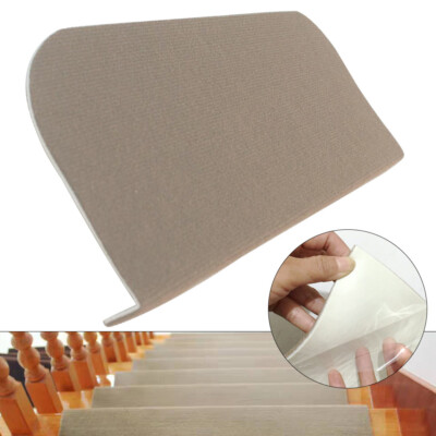 Set of 13 - Non Slip Carpet Stair Treads (9.5'' x 21.7'') Rugs for Stairs Beige HA