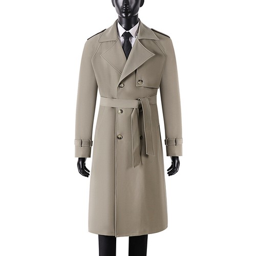 British Style Lapel Large Size Loose Jacket Men Windbreaker Korean Handsome Coat