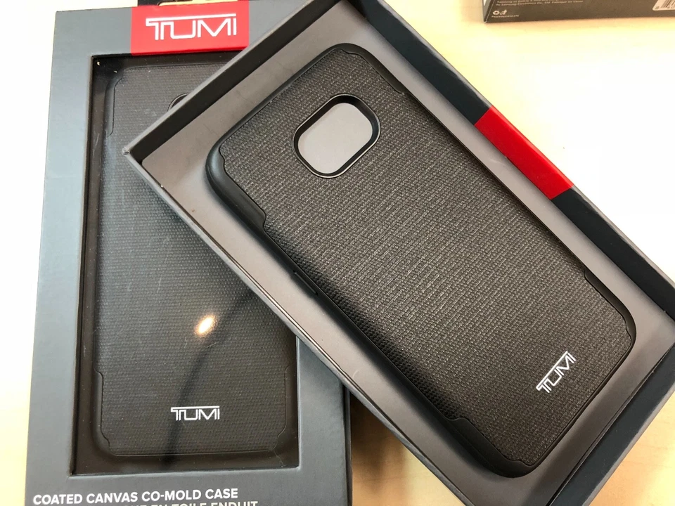 NUEVA FUNDA OEM TUMI de lona recubierta co-moldeada para Samsung Galaxy S7 Edge - negra Foto 2 de 4