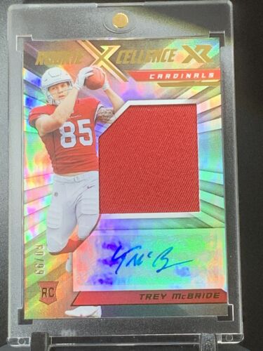 2022 Panini XR Trey McBride Rookie Xcellence Patch Auto/99 RC Arizona Cardinals￼ - Picture 1 of 5