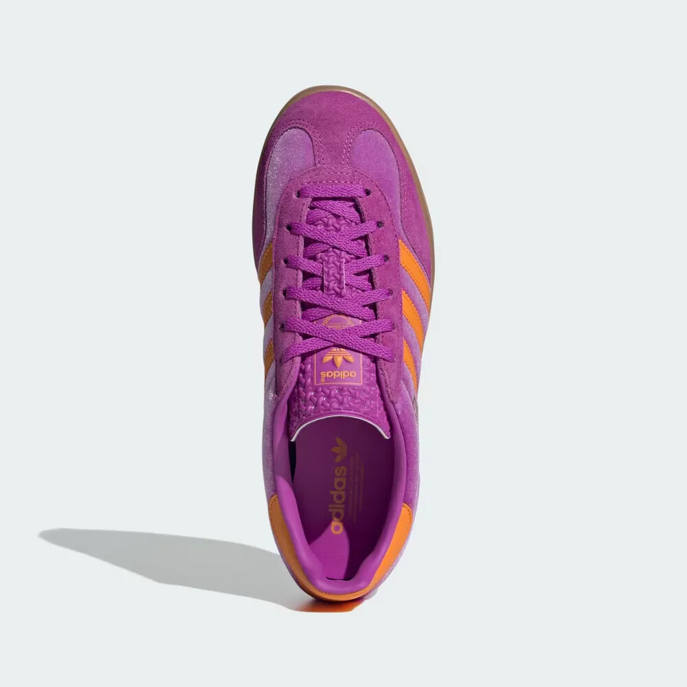 New Adidas Women Gazelle Indoor Velvet Shoes - Purple Burst/ Eqt