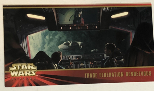 Star Wars Episode 1 Widevision Trading Card #2 Trade Federation Rendezvous - Bild 1 von 2