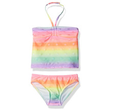 Gymboree Swimsuit Beach Girls Tie Dye 2 Piece Tankini Set rainbow L 10 - 12 