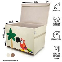 Lifeney Aufbewahrungsbox Papagei 51X36X36Cm Spielzeugkiste + Deckel Kinderzimmer