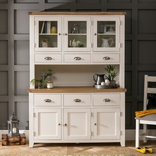 Glazed Dresser Sideboard Cheshire Cream Painted Large Storage Furniture