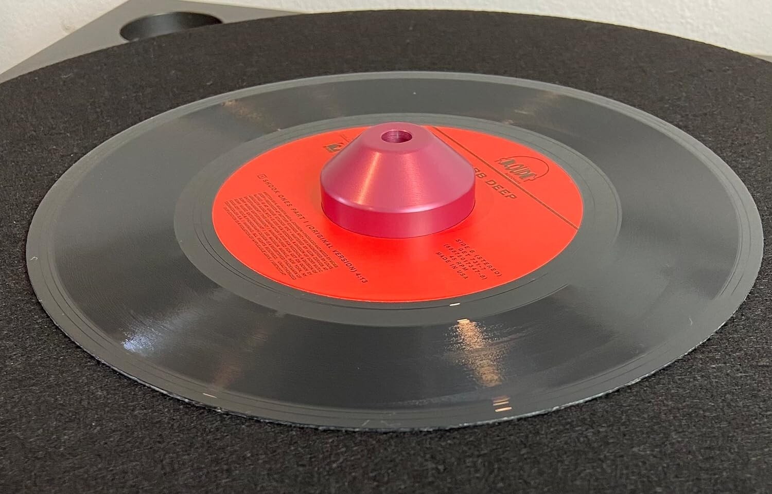 45 RPM Adapter Dome CNC Aluminum 7 inch Vinyl Record (Pink) | eBay