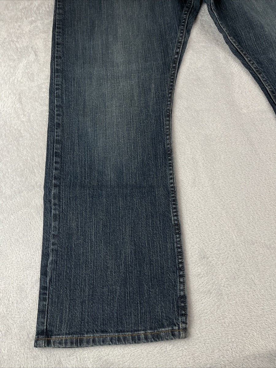 パンツ W40 WRANGLER BAGGY DENIM MEDIUM WASHED Vintage WRANGLER Jeans Regular Straight Blue Mens Tq7 Size