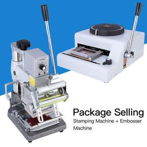 printing card machine embosser stamping foil pvc manual character