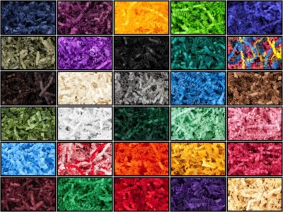 Paper Crinkle Shred for Packaging Gift Box / Basket Filler 2 Ounce Bag