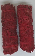 Dragon's Blood Sage Smudge Sticks 4" for Removing Negative Energy (Set of 2)