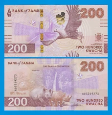 Zambia 200 Kwacha P 66 New 2024 (2025) UNC