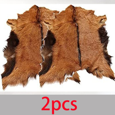 2PCS Real Goat Skin Pelts Hide Sheepskin Leather Craft Clothing Accessorie