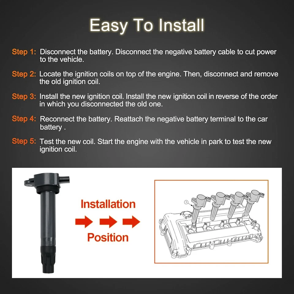 4PCS Ignition Coil+Iridium Spark Plug Set For Dodge Jeep Compass Patriot UF557 - Изображение 3 из 4