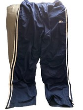 Youth Boys Blue PE Athletic Lined 100 Polyester Pants XS 14-16 Zipper Bottom