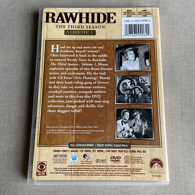 Rawhide: Third Season Volume 1 (DVD 1960 4-Disc Set) Western Eric