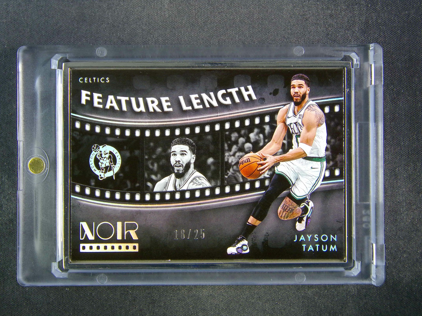 2023-24 Panini Noir Jayson Tatum #262 Feature Length Metal Frame /25