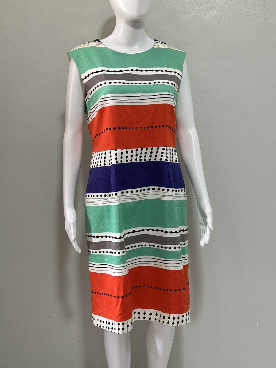 MARIMEKKO SLEEVELESS STRIPED DRESS MULTICOLOR SIZE 40 | eBay
