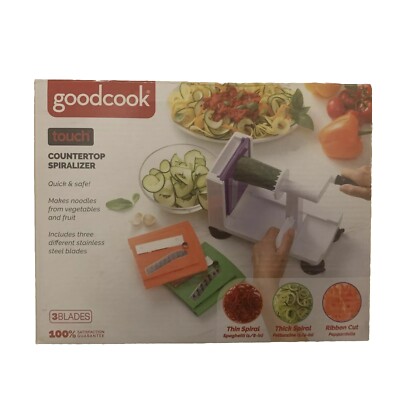 New Goodcook Countertop Vegetable Spiralizer 3 Stainless Steel Blades