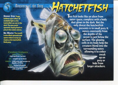 Weird N  Wild Creatures Monsters of the Deep Karte 1 # Hatchetfish # LC4