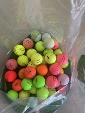 50 Colored Golf Balls Assorted Brands AAA/AAAA (Used)