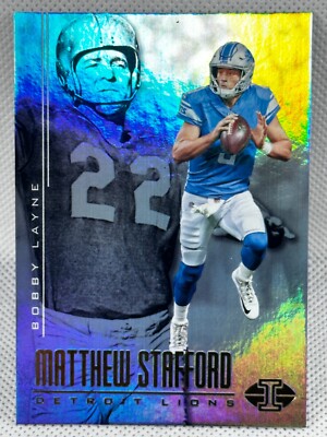 2017 Panini Illusions 30 Bobby Layne Matthew Stafford    Detroit Lions Card