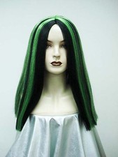 Vampire Wig Witch Wig with Green Highlights made in America
