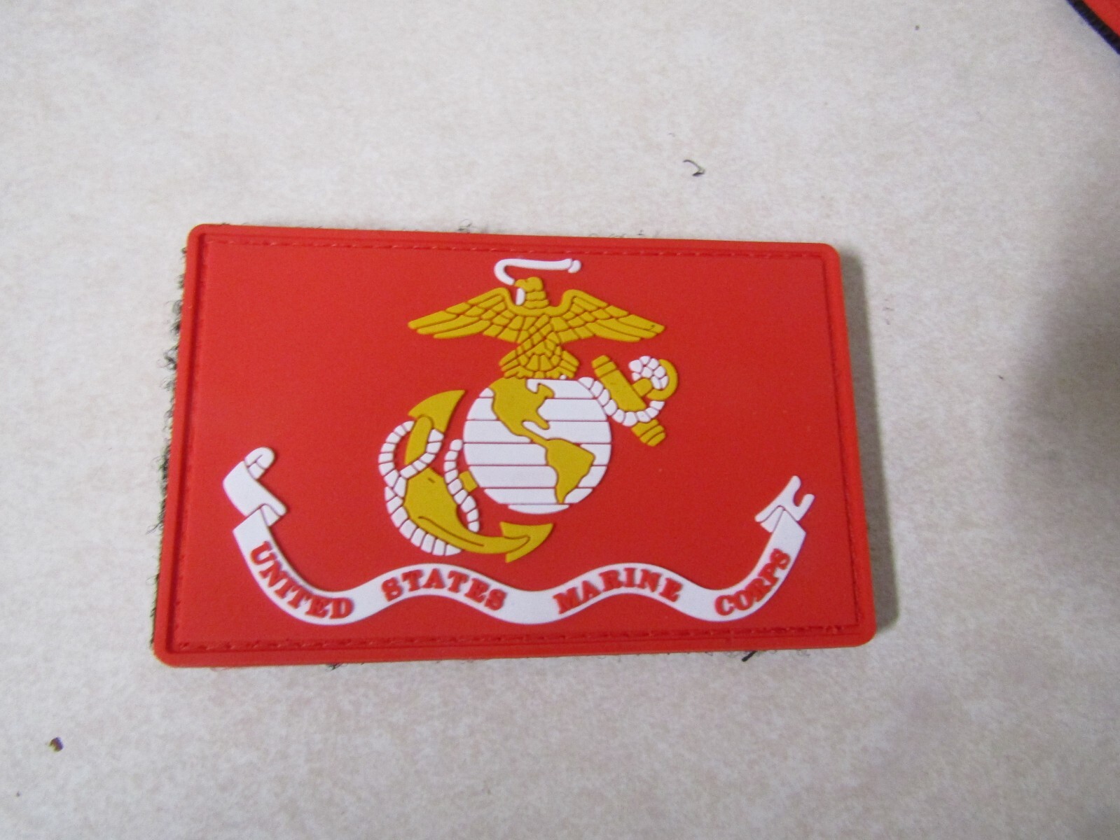 US MILITARY INSIGNIA PATCH UNITED STATES MARINE CORPS HOOK & LOOP RUBBER FEEL