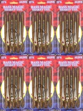 (6) Packs Luck E Strike Bass Magic 6" Shakey Tail Swim Bait Pump Narrow HD New
