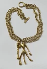 Gros Collier Dore Fantaisie . Vendu En Etat . Voir Photos . Ref70260