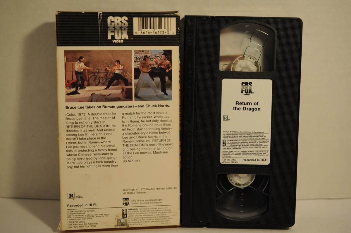 その他 Wall [VHS] Return of the Dragon, Bruce Lee, Chuck Norris, Martial arts
