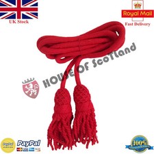 Rote Wollkordel f&uuml;r Bugles - British Army Bugle Wollkordel f&uuml;r Kadetten