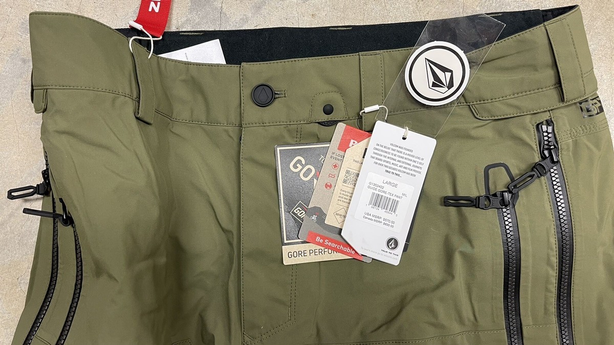 NWT Volcom Mens 3L Guide Gore-Tex Snowboard Pants L Military NWT Volcom Mens 3L Guide Gore-Tex Snowboard Pants L Military