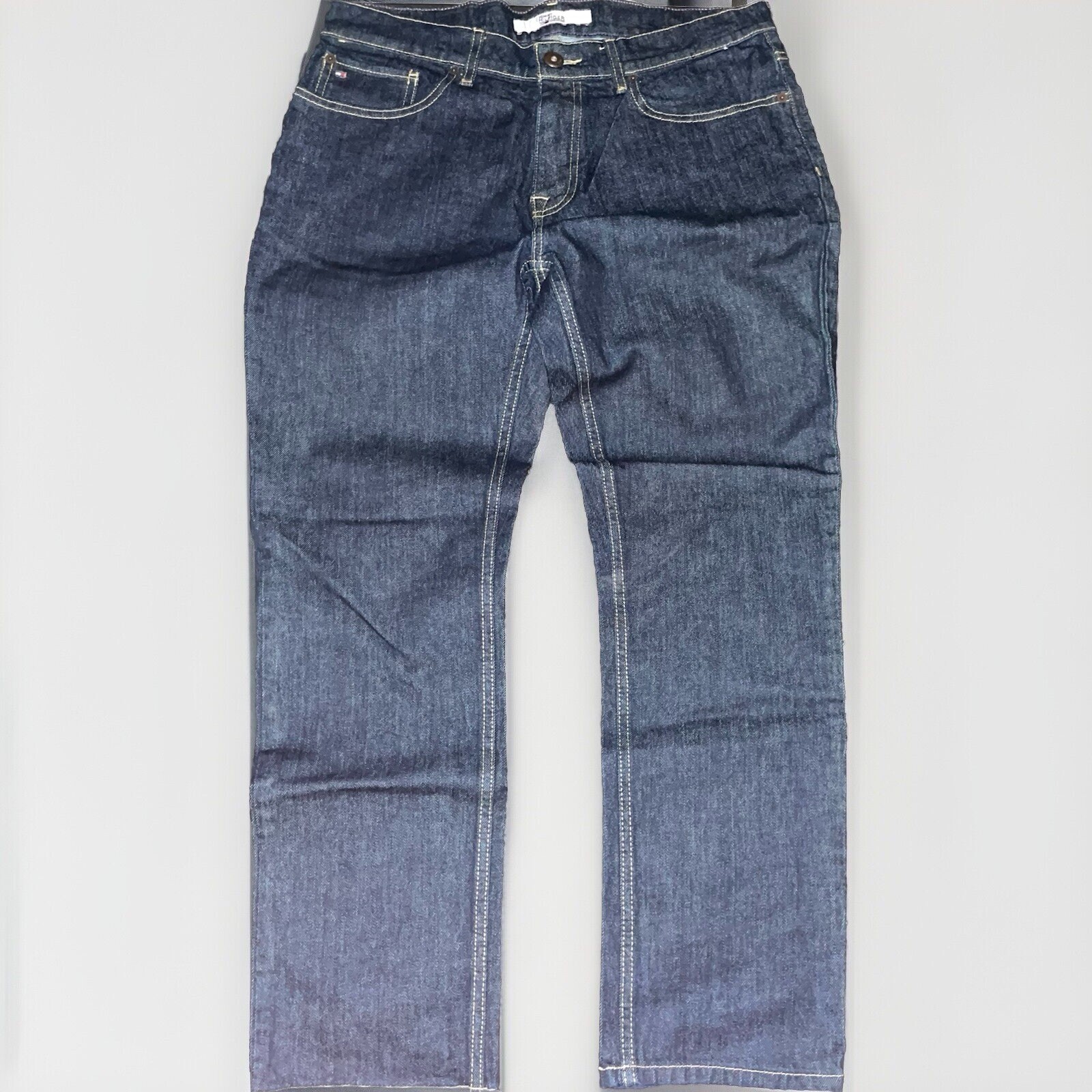 TOMMY HILFIGER Men Slim Fit Jeans W32 L29 Dark Blue Denim