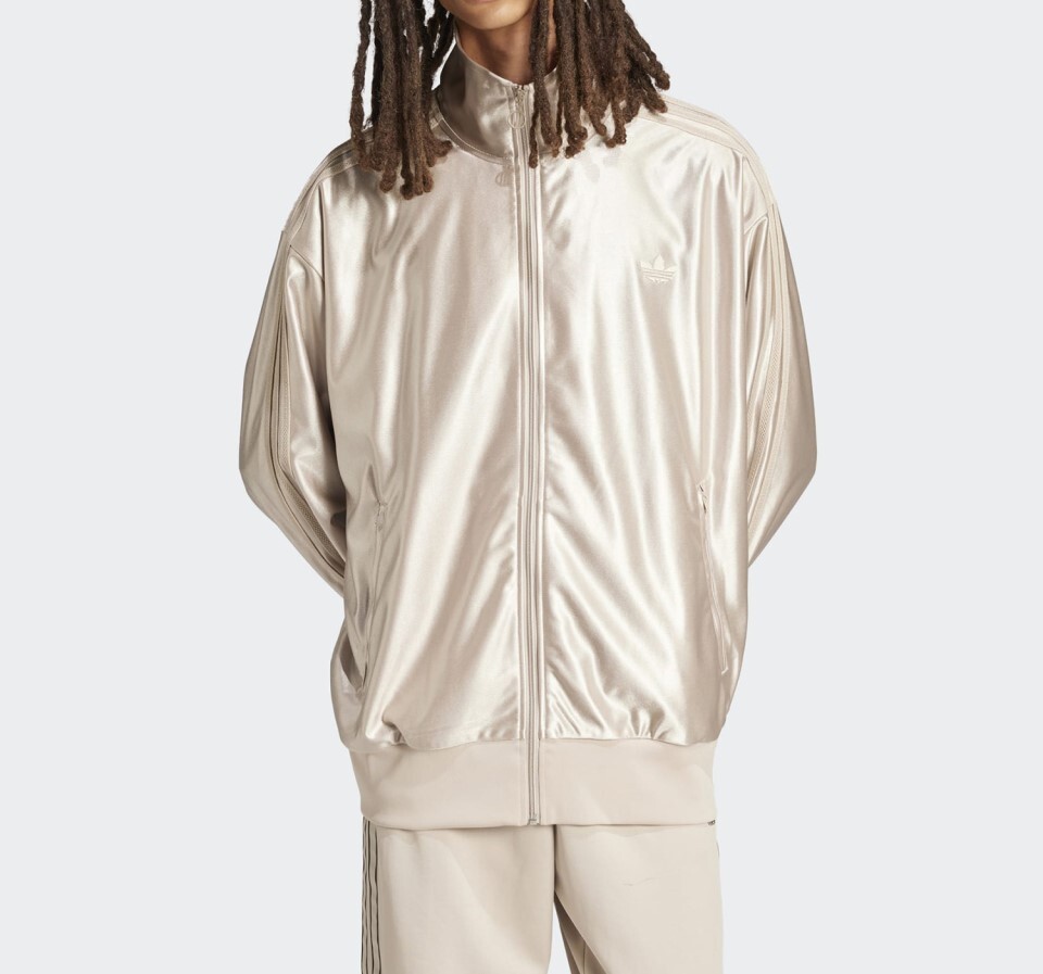 Спортивный топ Adidas Q3 Oversize - Wonder Beige / IZ2607 / Куртка с отложным воротником